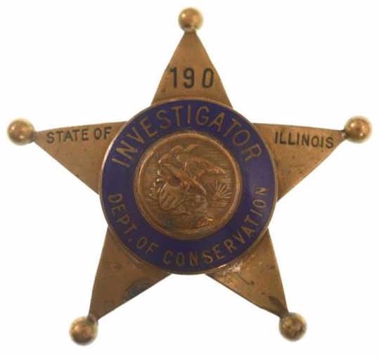 Vintage Obsolete Ilinois Investigator Badge No.190 (1 of 5)