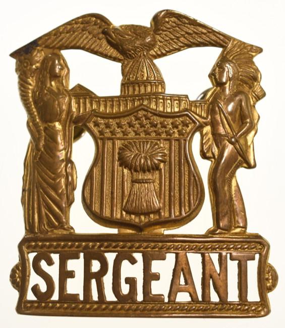 Obsolete Illinois Police Sergeant Cap Badge (1 of 2)