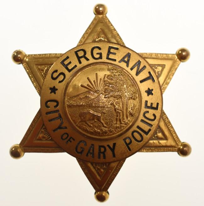 Early Obsolete Gary Indiana Police Sergeant Badge (1 of 3)