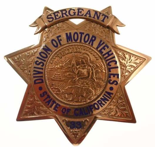 Obsolete California DMV Sergeant Badge No.33 (1 of 4)