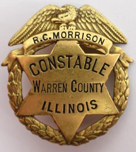 Named Early Warren Co. ILL Constable Badge (1 of 2)