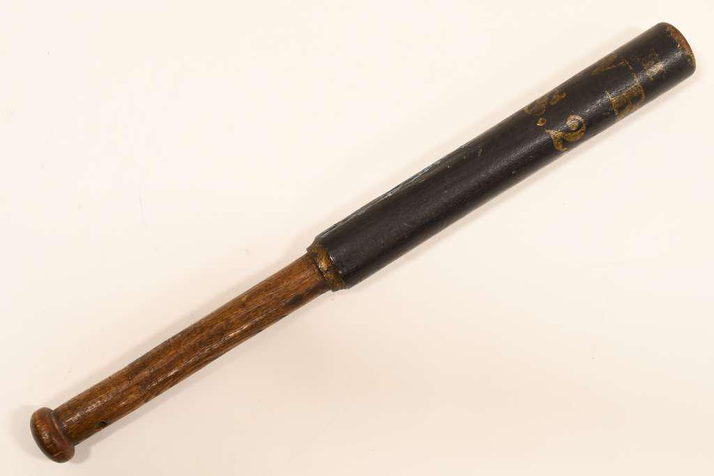 King William IV Wooden Hand Painted Truncheon: Nice King William IV hand painted wooden police truncheon. Good condition with wear from use and age. Does have a repair. Displays extremely well with hand painted "WR" and " S.23" It measures approxi