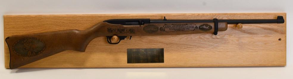 Ruger 10/22 Illinois American Soldier Carbine: Beautiful American Military Family issue limited edition Ruger Model 10/22 "Illinois American Soldier" semi-automatic carbine in .22 LR. The carbine is in new unfired condition and is number 5 of only