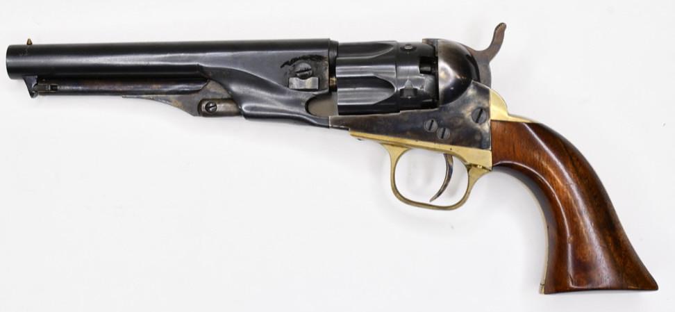 CVA Colt Pocket Percussion .36 Cal Revolver: Like new Connecticut Valley Arms Italian made Colt Pocket precussion revolver in .36 caliber. The 5-shot revolver has a 5.5" barrel and is serial number 71136.
