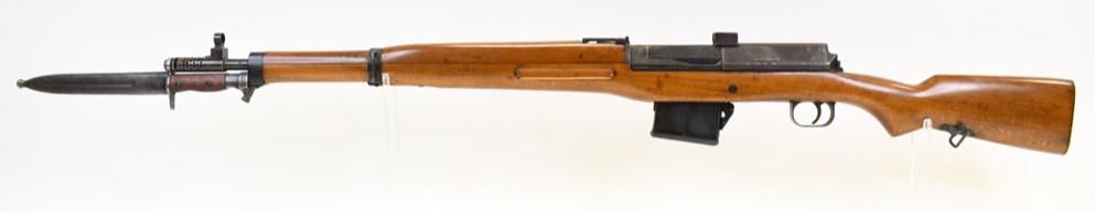 Egyptian Hakim 7.9mm Semi Auto Rifle w/ Bayonet: Egyptian Hakim 7.9mm Semi Auto Rifle with Bayonet. Imported by CAI. Includes magazine. Overall fine condition. SN: 30815. FFL is required for transfer. (369-4)
