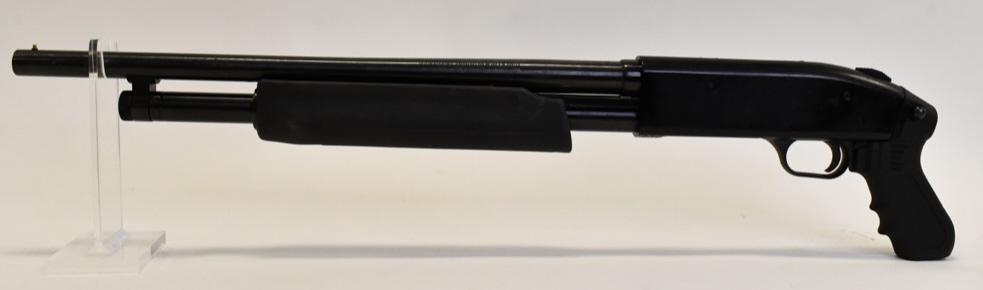 Mossberg 500 20 GA Persuader Home Defense Shotgun: Mossberg 20 GA Persuader Home Defense Shotgun. Includes original box. Chambered for 2 3/4" and 3" shells. Pistol Grip. Shows wear and some surface rust at end of barrel. SN: T546374. FFL is required f