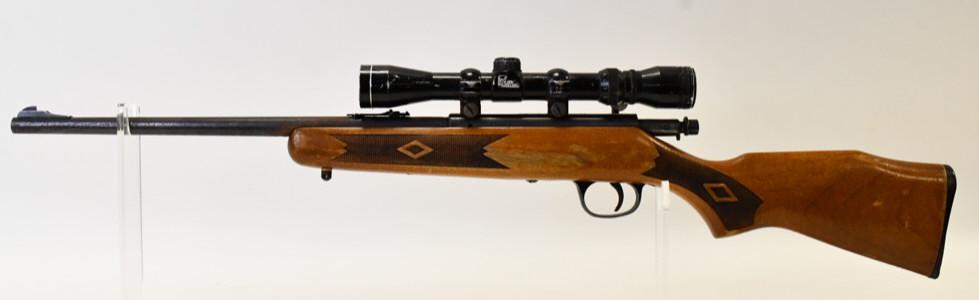 Marlin Model 15YN .22 S-L-LR Bolt Action Rifle: Marlin Model 15YN bolt action rifle in .22 S-L-LR. The rifle is in fair condition and has a 16.5" barrel, comes with Silver Antler scope. SN: 05450427. FFL required for transfer. (741-4)