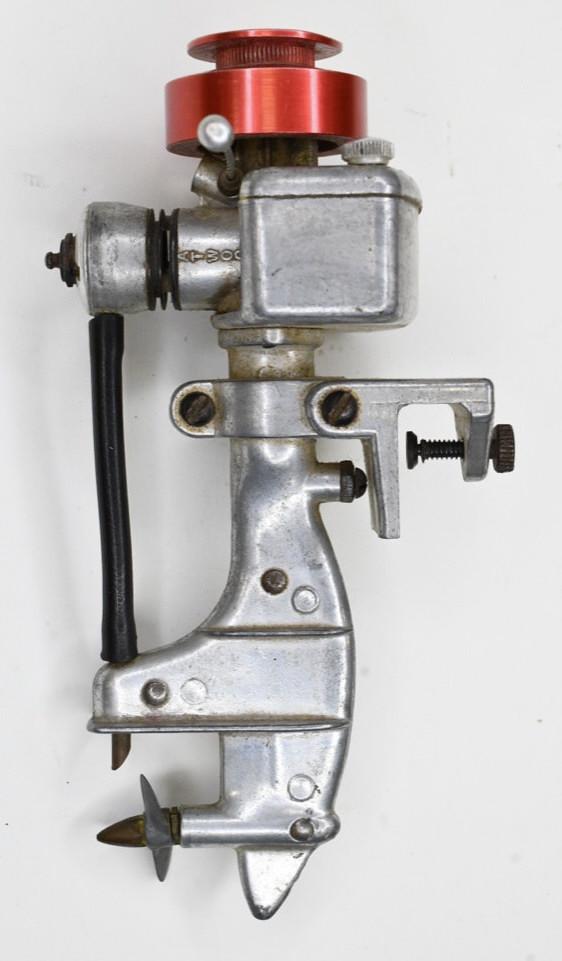 Wen-Mac Atwood .049 Outboard Boat Motor: 1950's Wen-Mac Atwood .049 Outboard boat motor. The motor was used on tether and free running model boats. Displays nicely with some wear from use and age. Motor is untested. Measures approximately 5 