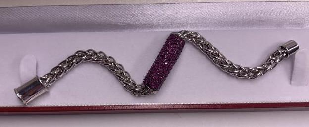 Sterling Silver 2.75cttw Genuine Ruby Bracelet: Sterling Silver 2.75cttw Genuine Ruby Bracelet