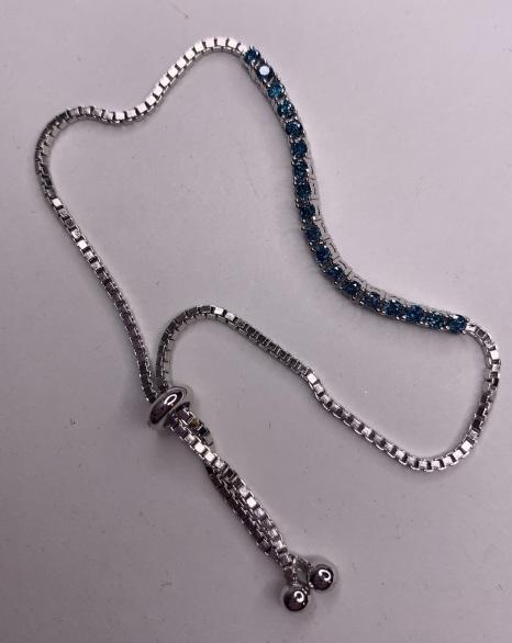 1cttw Genuine Blue Diamond Bracelet: 1cttw Genuine Blue Diamond Bracelet
