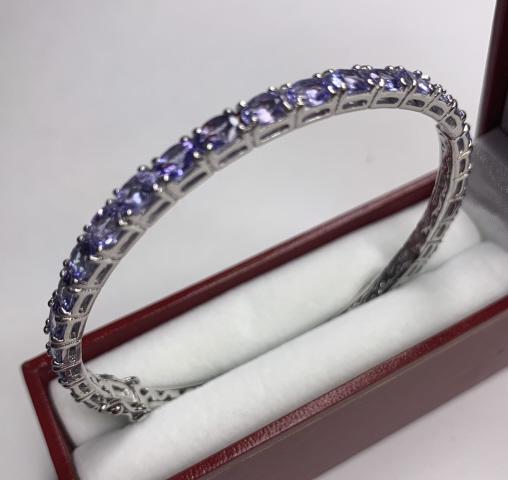 14cttw Genuine Tanzanite Eternity Bracelet: 14cttw Genuine Tanzanite Eternity Bracelet