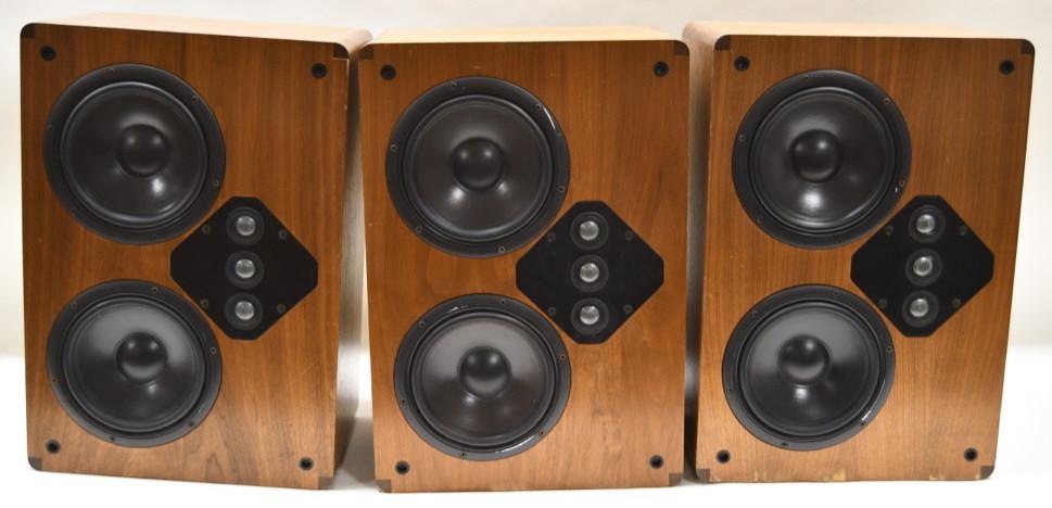 Lot of 3 McIntosh HT-1 Stereo Speakers: Untested C? Condition. Cabinets show some wear. Highly desireable speaker units.