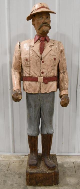 Large Carved Wooden Figural African Hunter Statue (1 of 9)