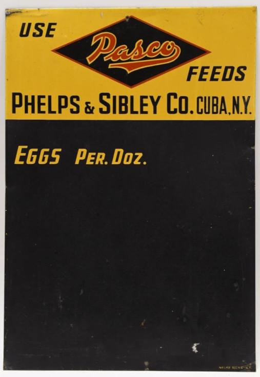 Vintage SST Pasco Feeds Chalkboard Adv Sign (1 of 4)