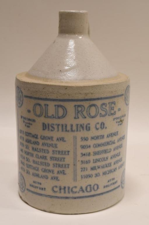 Early Old Rose Distilling Co Chicago Stoneware Jug (1 of 6)