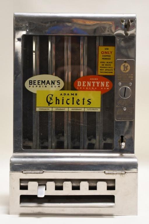 Vintage Mills 1¢ Automatic Gum Vending Machine (1 of 7)