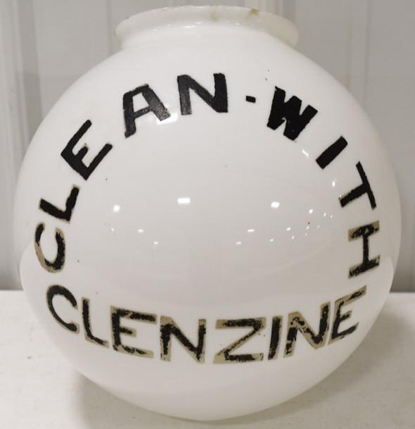 Antique Etched Glass Clenzine Adv Display Globe (1 of 10)