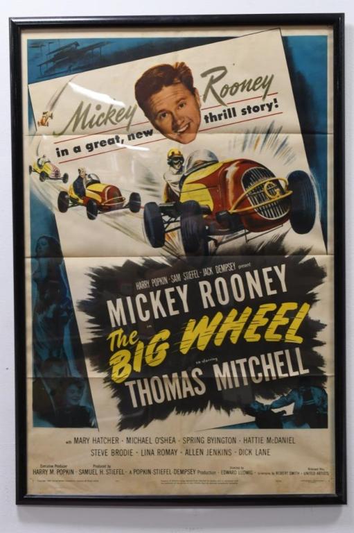 1949 Mickey Rooney "The Big Wheel" Movie Poster (1 of 9)