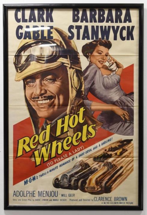 1961 Clark Gable "Red Hot Wheels" Movie Poster (1 of 6)