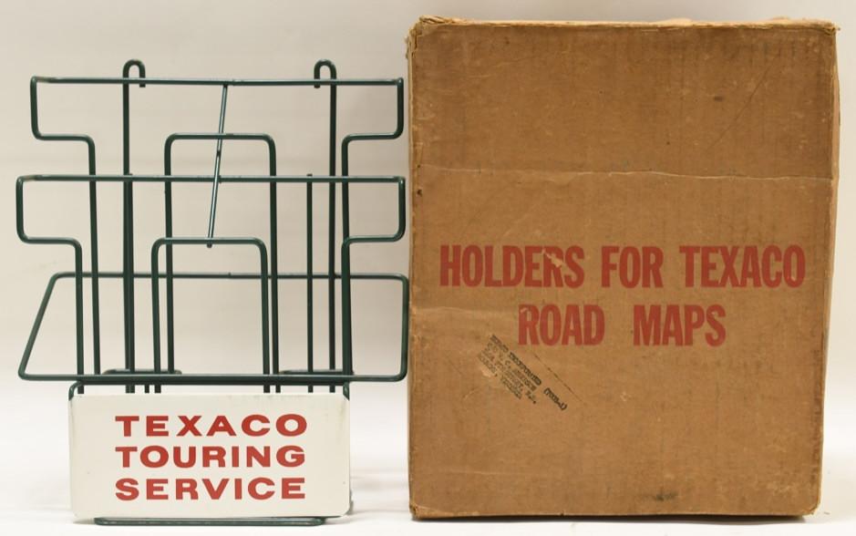 Vintage NOS Texaco Road Map Metal Display Rack (1 of 6)