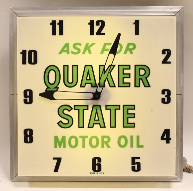 Vintage Quaker State Motor Oil Advertising Clock (1 of 7)