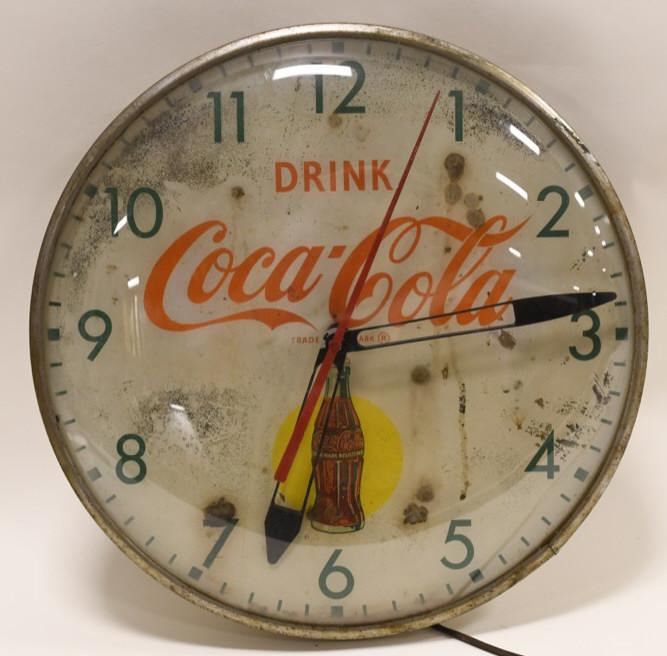 Vintage Coca-Cola Lighted Advertising PAM Clock (1 of 5)