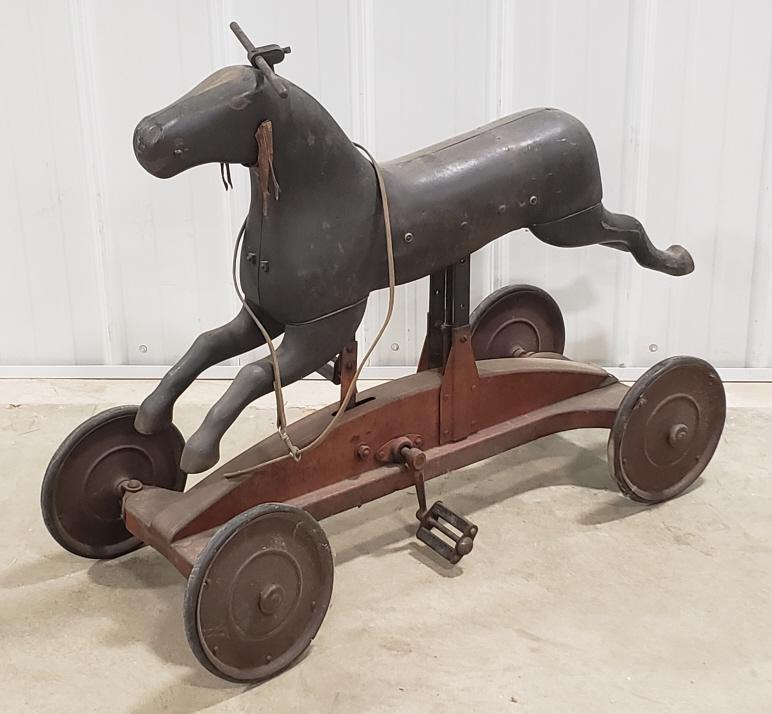 Early Black Beauty Pedal Horse (1 of 5)