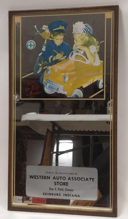 Vintage Western Auto Associate Store Adv Mirror (1 of 5)