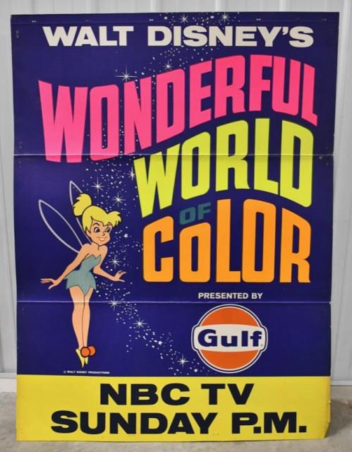 Vintage Gulf Gasoline / Walt Disney Cardstock Sign (1 of 7)