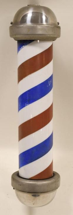 Early Marvy Milk Glass Lighted Barbers Pole (1 of 8)