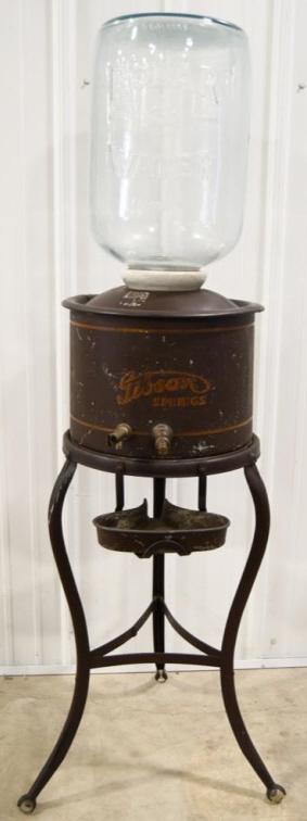 Vintage Gibson Springs Water Cooler w/ Glass Jug (1 of 5)