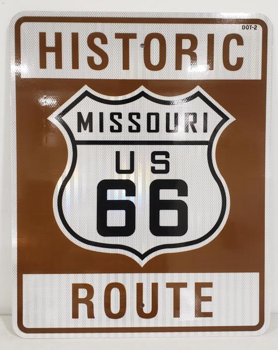DOT Route 66 Missouri Reflective Road Sign (1 of 6)