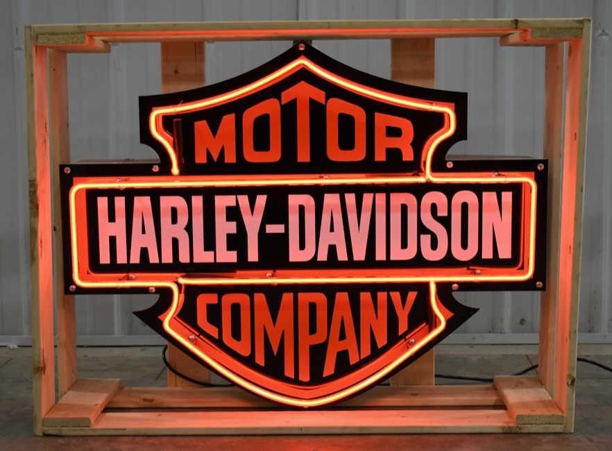 Harley Davidson Motorcycles Blue Neon Signs Light main image 0