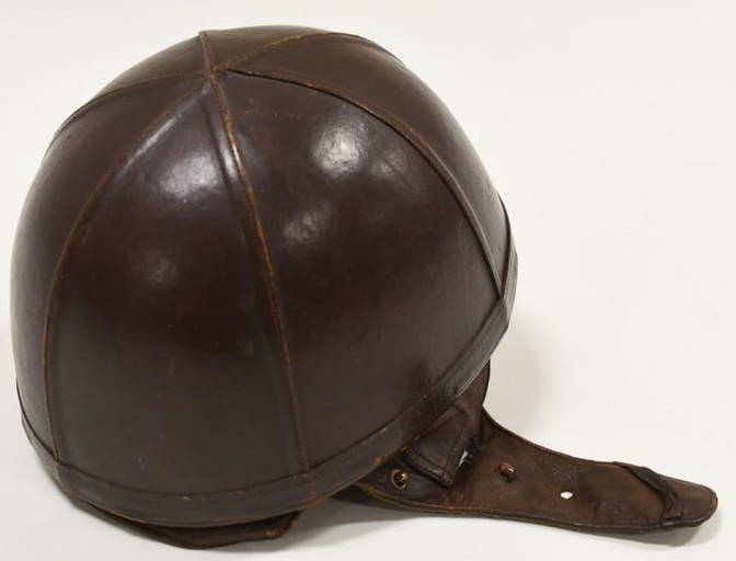 Early Indiana Motorcycle Pudding Bowl Crash Helmet