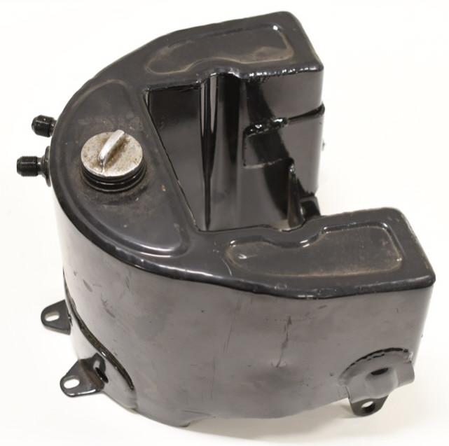 1938-39 Harley-Davidson Knucklehead Oil Tank: Nice reproduction 1938-1939 style Harley-Davidson Knucklehead oil tank. Tank is in nice used condition with wear from use and age.