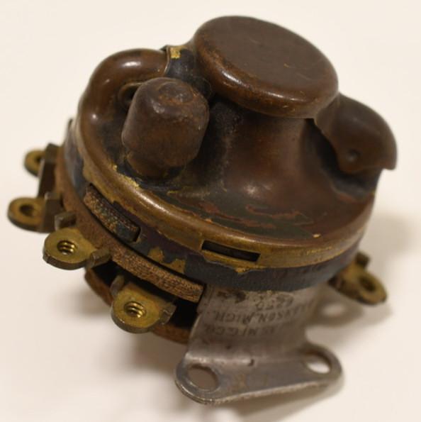 Harley-Davidson WLA Wartime Ignition Switch: Harley-Davidson WLA wartime ignition switch. NIce cosmetic condition with plate loss and wear. Untested.