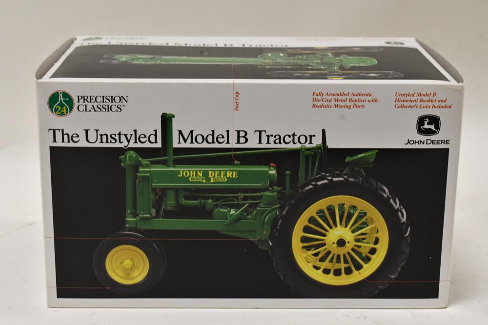 1/16 Ertl John Deere Unstyled Model B Precision: 1/16 scale Ertl John Deere Unstyled Model B tractor. Precision Classics series #24. Nice condition in the box.
