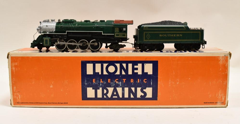 Lionel 6-8309 Southern 2-8-2 Mikado Locomotive Set: Lionel O-Gauge 6-8309 Southern 2-8-2 Mikado engine and tender set with the box. Nice condition with some wear from use and age.