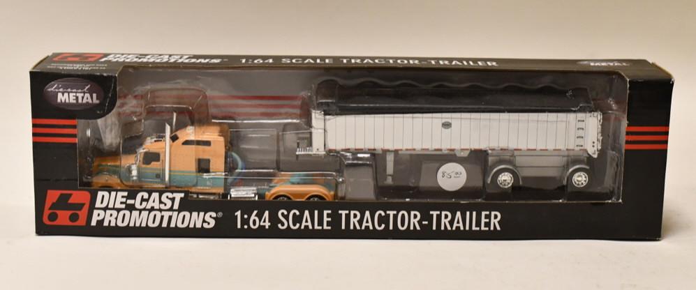 1/64 DCP Kenworth W900 w MAC Coal Dump Trailer: 1/64 DCP Kenworth W900 86" sleeper with spread-axle MAC coal dump trailer. Nice condition in the box. Item no. 33360