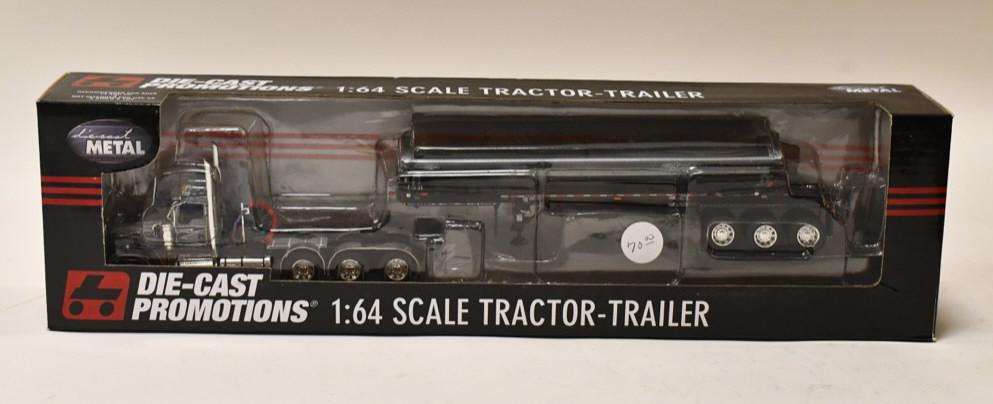 1/64 DCP Kenworth W900 w Side Dump Trailer: 1/64 DCP Kenworth W900 with SmithCo. side dump trailer. Nice condition in the box. Item no. 32352