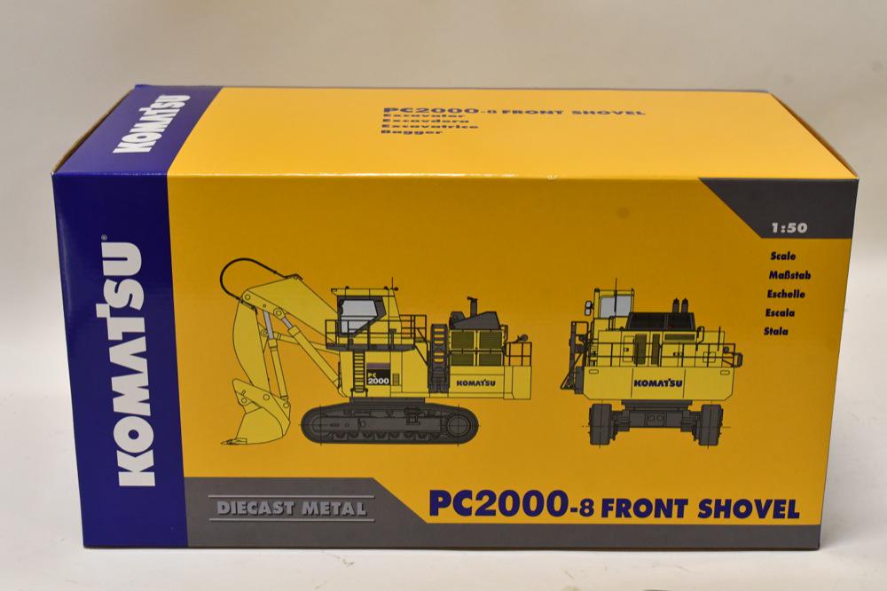1/50 Komatsu PC2000-8 Front Shovel Excavator: 1/50 scale Komatsu PC2000-8 front shovel mining excavator. Nice condition in the box.