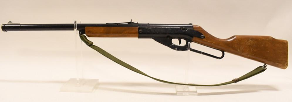 Daisy Model 96 Lever Action BB Gun: Daisy Model 96 Lever Action BB Gun. Untested, wood stock, fair condition with age & use wear.