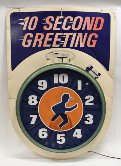 Vtg Gulf Gas Station Greeting Motion Spinner Sign (1 of 9)