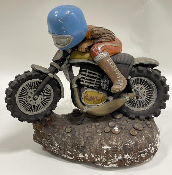 Vintage Kawasaki Motorcycle Ceramic Display (1 of 10)