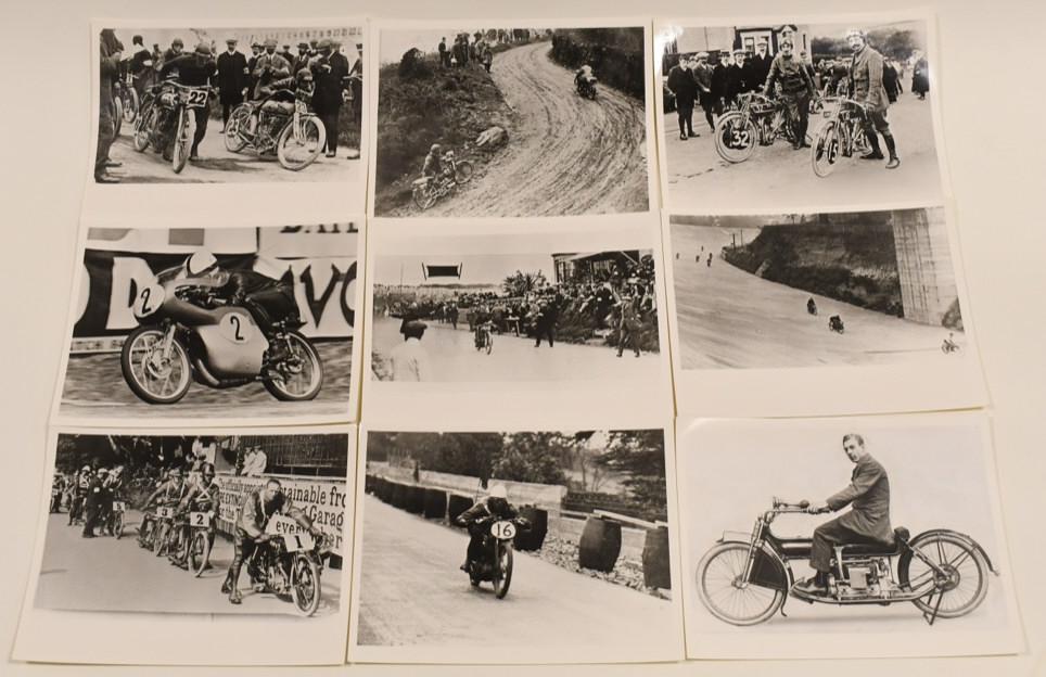 (9) Early Archival Motorcycle Racing Photographs (1 of 9)