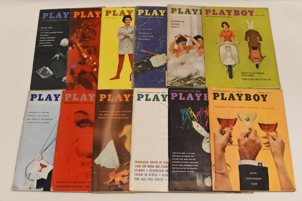 1959 Playboy Magazines Complete Year 12 Issues (1 of 9)