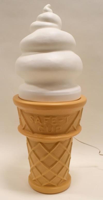 Giant Safe-T Cup Blow Mold Lighted Ice Cream Cone (1 of 6)