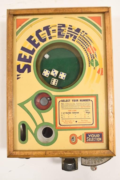 1930s Coin Op Select Em Dice Trade Stimulator (1 of 11)