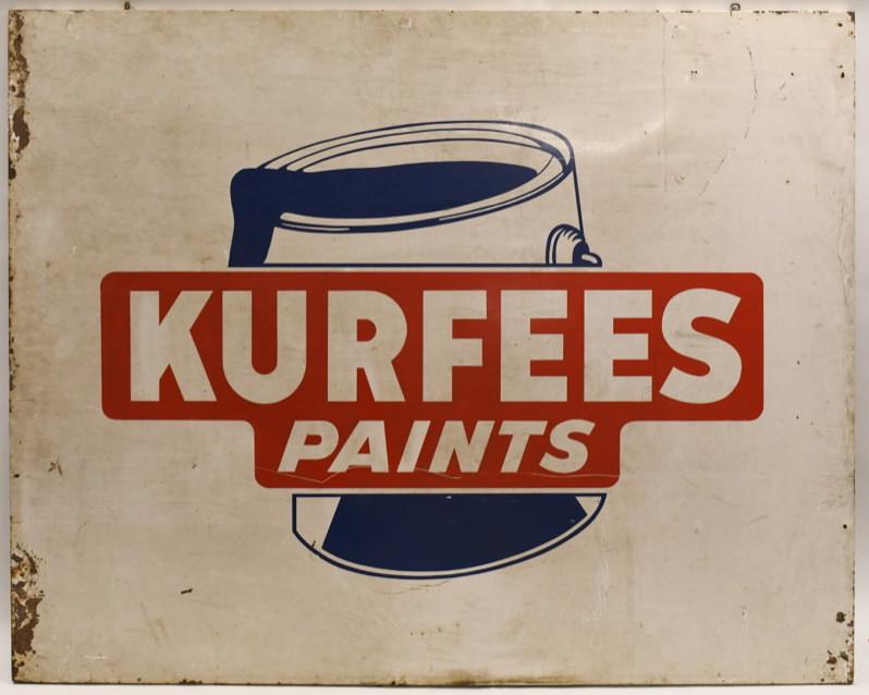 Large Vintage SST Kurfees Paints Advertising Sign (1 of 7)