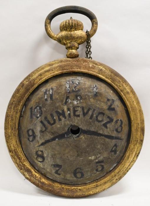 Vintage Jeweler Cast Metal Pocket Watch Trade Sign (1 of 9)